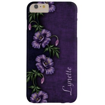 #2 Girly Purple Passion Flowers Monogram Barely There Iphone 6 Plus Case by Case_by_Case at Zazzle