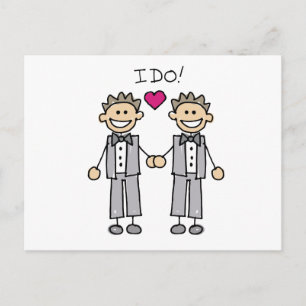 2 Grooms Postcard