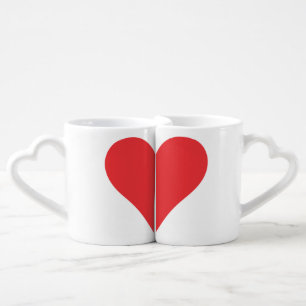 2 halfs heart coffee mug set