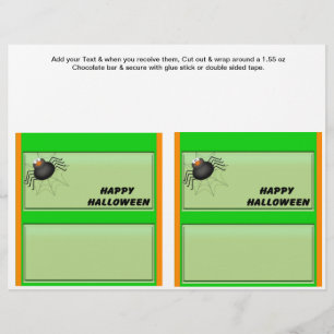 2 Halloween Custom Hersheys Candy Bar Wrappers
