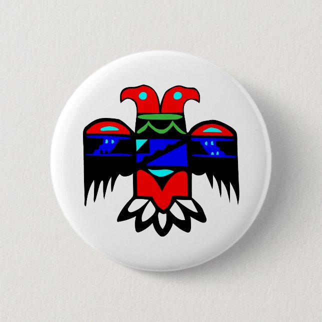 2 Head Thunderbird Pinback Button (Front)