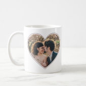 2 Heart Shaped Photos Simple Easy Personalized Coffee Mug (Left)