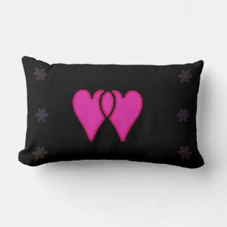 2 Hearts Christmas Snowflake6 jGibney Lumbar Pillow