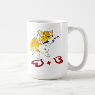 2 Hearts Corgi Mug