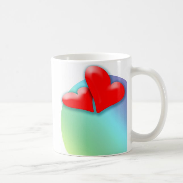 2 Hearts dancing for Valentine's Day Mug (Right)