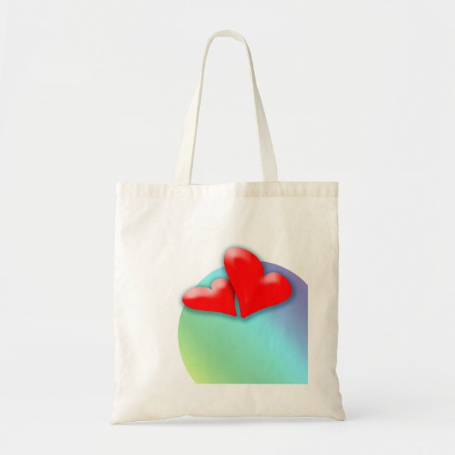 2 Hearts dancing for Valentine's Day Tote Bag (Front)