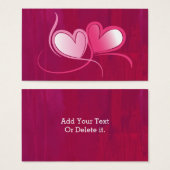 2 Hearts Dancing on a Fuschia Pink Background (Front & Back)