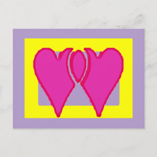2 Hearts Together Love jGibney The Museum Zazzle Postcard
