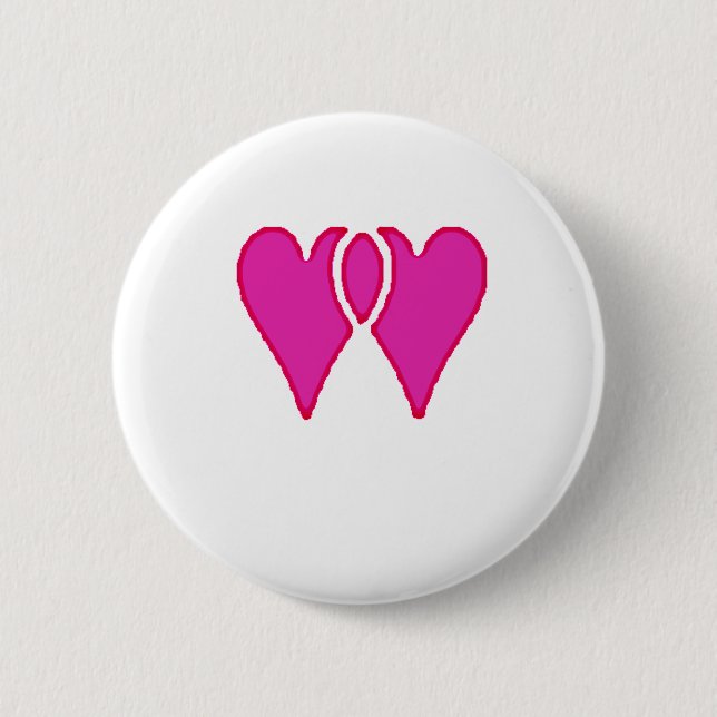 2 Hearts Together Love RB Template Button (Front)