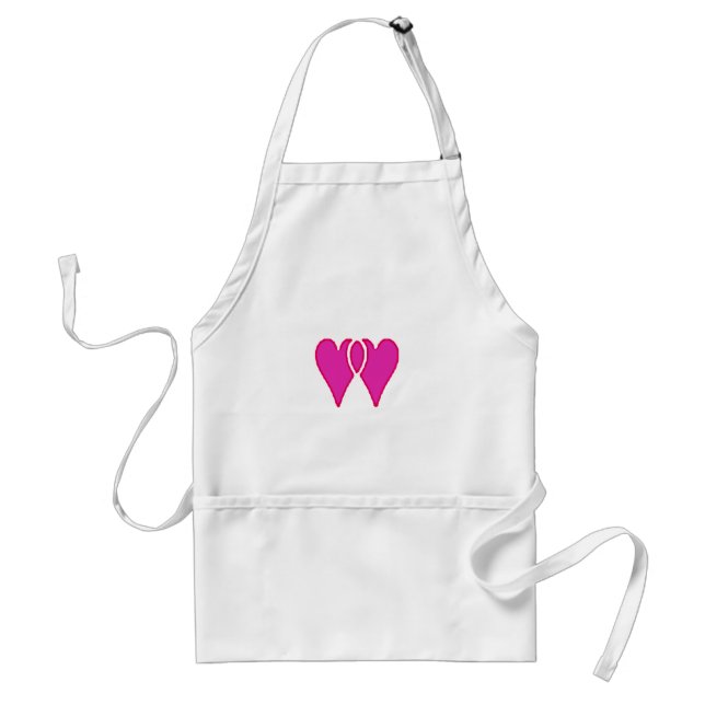 2 Hearts Together Template Adult Apron (Front)