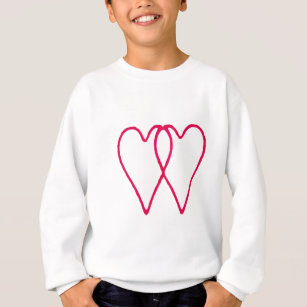 2 Hearts Together White The MUSEUM Zazzle Gifts Sweatshirt