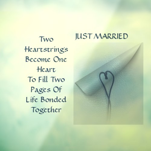 2 Heartstrings 2 Pages 1 Life Wedding Mirror Auto Window Cling