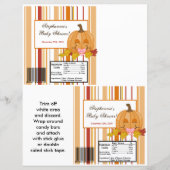 2 Hershey's Large Bar Wrapper Autumn Fall Pumpkin (Front)