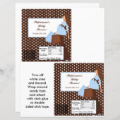 2 Hershey's Large Bar Wrapper Blue Mod Mom Polka D (Front/Back)