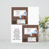 2 Hershey's Large Bar Wrapper Blue Mod Mom Polka D (Standing Front)