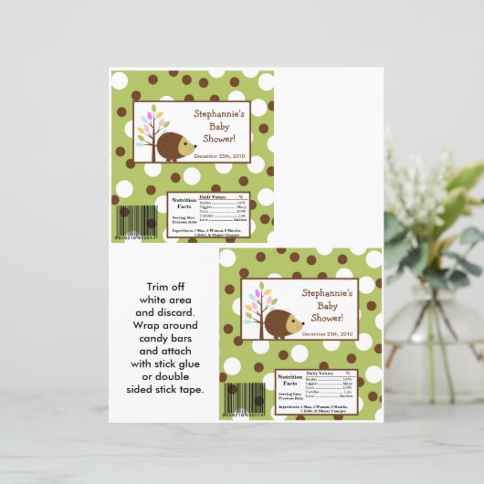 2 Hershey's Large Bar Wrapper Forest Friends (Standing Front)