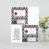 2 Hershey's Large Bar Wrapper Hot Pink Black Damas (Standing Front)