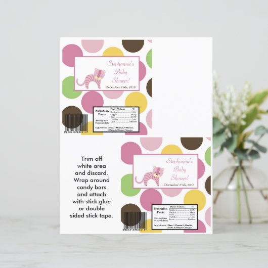 2 Hershey's Large Bar Wrapper Jungle Queen Tiger (Standing Front)