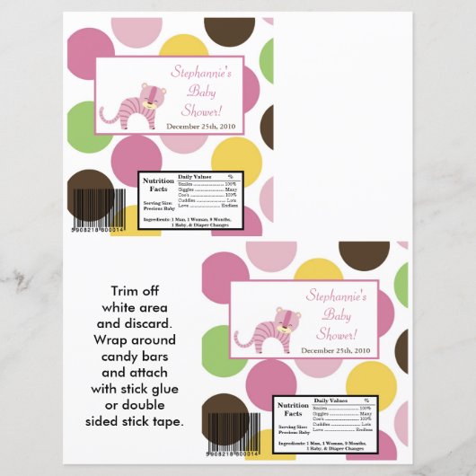 2 Hershey's Large Bar Wrapper Jungle Queen Tiger (Front)