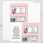 2 Hershey's Large Bar Wrapper Pink Ladybug (Front/Back)