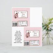 2 Hershey's Large Bar Wrapper Pink Ladybug (Standing Front)