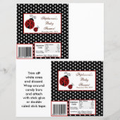 2 Hershey's Large Bar Wrapper Red Ladybug (Front)