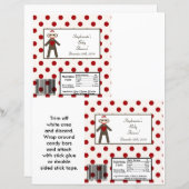 2 Hershey's Large Bar Wrapper Red Sock Monkey (Front/Back)