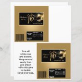 2 Hershey's Large Bar Wrapper Sweet 16 Gold (Front/Back)