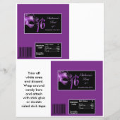 2 Hershey's Large Bar Wrapper Sweet 16 Purple (Front)