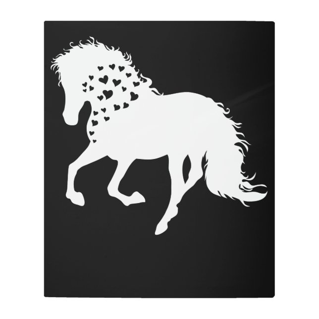 2- Horse Shirt, Horse Lover Tee, Girls Horse Metal Print (Front)