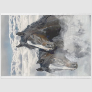 2 Horses in the Clouds Decoupage Tissue Paper