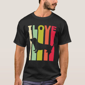 2 I Love Dachshund Distressed Vintage Dog Lover Gi T-Shirt