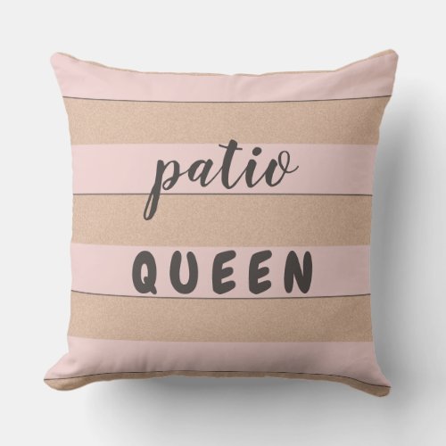 2 in 1 Pastel Red Stripes Custom Color and Text Outdoor Pillow