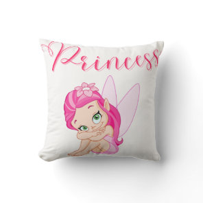 2 In 1 Pink Princess Fairy Throw Pillow