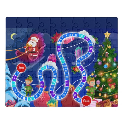 2 in 1 Santa and His Elves Boardgame Jigsaw Puzzle