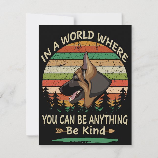 2 In A World Where You Can Be Anything Be Kind Vin Invitation (Front)