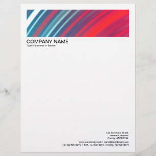 2 in Header 1/2 Inch Border - Abstract Rotation 01 Letterhead