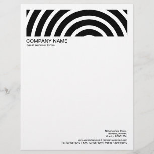 2 in Header 1/2 Inch Border - Black Spiral Letterhead