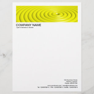 2 in Header 1/2 Inch Border - Concentric Rings Let Letterhead