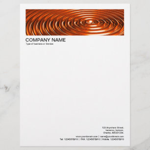 2 in Header 1/2 Inch Border - Concentric Rings Let Letterhead