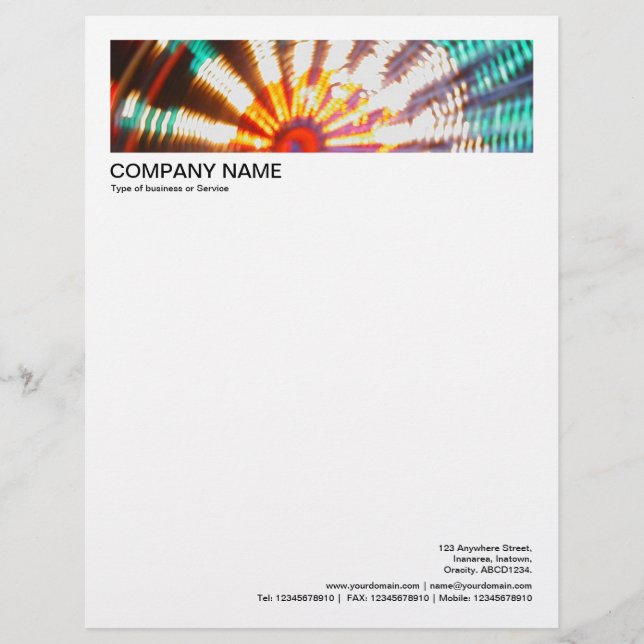 2 in Header 1/2 Inch Border - Ferris Wheel Letterhead (Front)