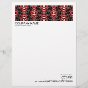 2 in Header 1/2 Inch Border - Geometric Pattern Letterhead