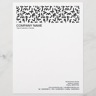 2 in Header 1/2 Inch Border - Kuba Style 02 Letterhead