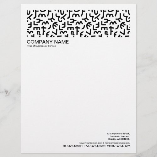 2 in Header 12 Inch Border _ Kuba Style 02 Letterhead