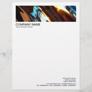 2 in Header 1/2 Inch Border - Liquid Metal Letterhead