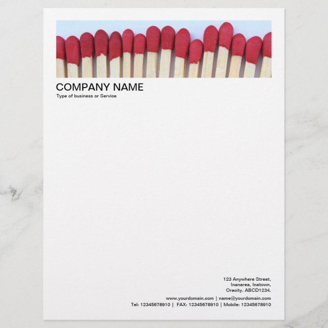 2 in Header 1/2 Inch Border - Matches Letterhead (Front)