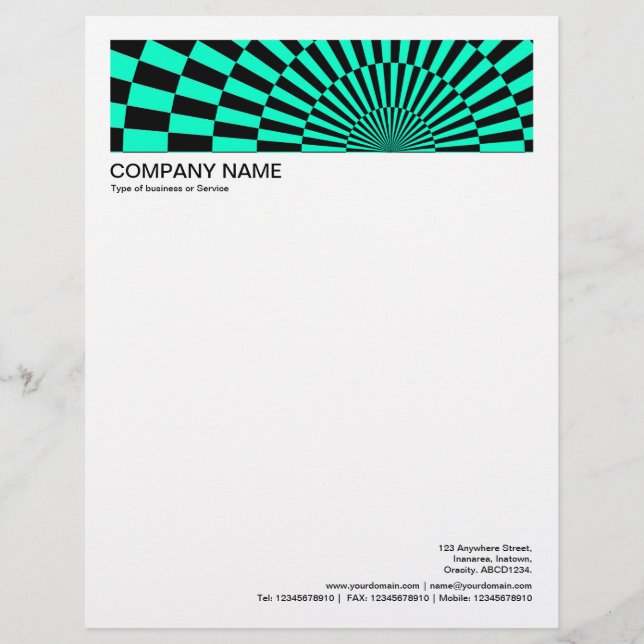 2 in Header 1/2 Inch Border - Op-Art 03 Letterhead (Front)