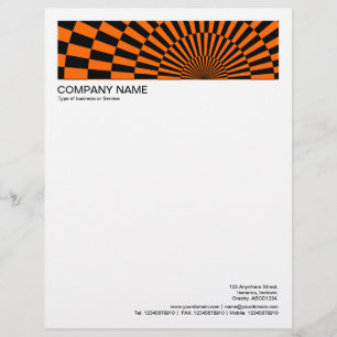 2 in Header 1/2 Inch Border - Op-Art 05 Letterhead
