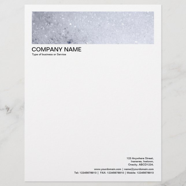 2 in Header 1/2 Inch Border - Soap Suds Letterhead (Front)