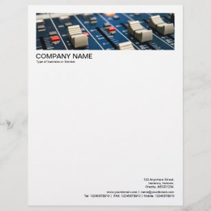 2 in Header 1/2 Inch Border - Sound Faders Letterhead